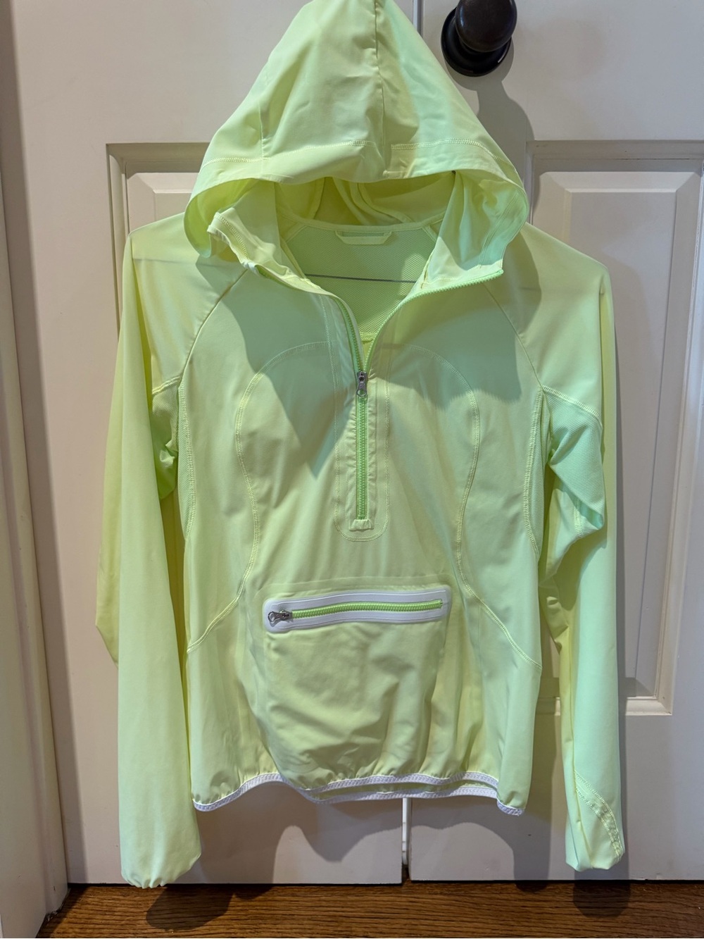 lululemon athletica Neon Lime Hooded Wind-Breaker Pullover